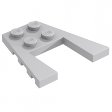 LEGO ék/szárny alakú lapos elem 4x4, világosszürke (43719)