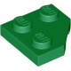 LEGO ék alakú lapos elem 2x2 (45°-os), zöld (26601)