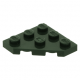 LEGO ék alakú lapos elem 3x3 (45°-os), sötétzöld (2450)