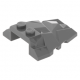 LEGO ék/szárny alakú íves tetőelem 4x4 szikla alakzatú, sötétszürke (64867)