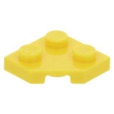 LEGO ék alakú lapos elem 2x2 (45°-os), sárga (26601)