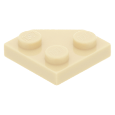 LEGO ék alakú lapos elem 2x2 (45°-os), sárgásbarna (26601)