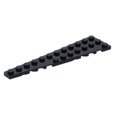 LEGO ék/szárny alakú lapos elem 12x3 balos, fekete (47397)