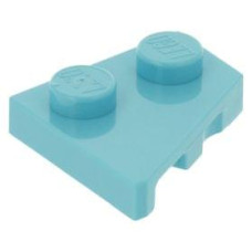 LEGO ék/szárny alakú lapos elem 2x2 jobbos, közép azúrkék (24307)