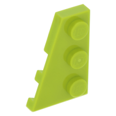 LEGO ék/szárny alakú lapos elem 3x2 balos, lime (43723)