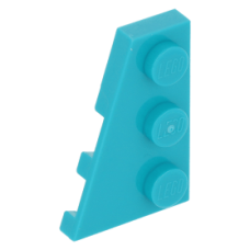 LEGO ék/szárny alakú lapos elem 3x2 balos, sötét türkizkék (43723)