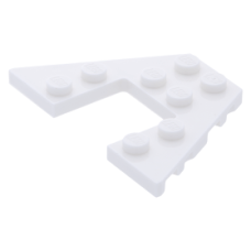 LEGO ék/szárny alakú lapos elem 4x6, fehér (47407)