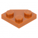 LEGO ék alakú lapos elem 2x2 (45°-os), sötét narancssárga (26601)