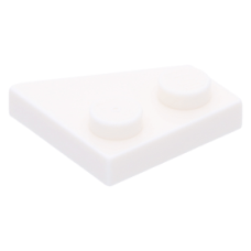 LEGO ék/szárny alakú lapos elem 2x2 balos, fehér (24299)