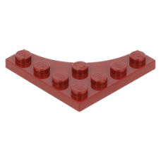 LEGO lapos elem 4x4 kör alakú kivágással, sötétpiros (35044)