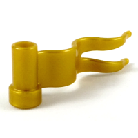 LEGO zászló lobogó 4×1, gyöngyház arany (4495)