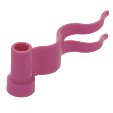 LEGO zászló lobogó 4×1, sötét rózsaszín (4495)