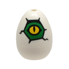 LEGO tojás krokodil szem mintával, fehér (78324)
