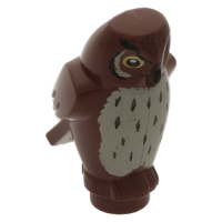 LEGO madár bagoly mintás, vörösesbarna (92648) --- Debrecenben raktáron!