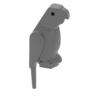 LEGO madár papagáj, sötétszürke (2546) --- Debrecenben raktáron!