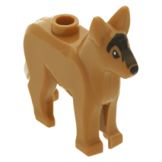 LEGO kutya németjuhász (rendőrkutya), középsötét testszínű (93239)  --- Debrecenben raktáron!