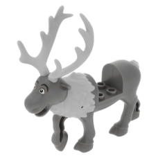 LEGO rénszarvas Sven (Disney), sötétszürke (reindeerpb01)