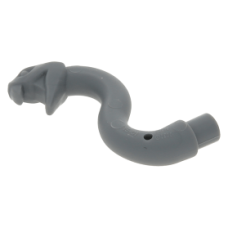 LEGO kígyó/kígyófej rúddal, sötétszürke (28588)