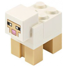 LEGO Minecraft bárány, fehér (minesheep07)