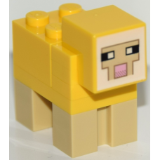 LEGO Minecraft bárány, sárga (minesheep06)