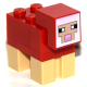 LEGO Minecraft bárány, piros (minesheep05)