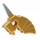LEGO ló harci sisak szarvval, fémes arany (89524)