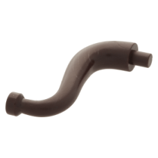 LEGO elefánt ormány/farokvég hosszú, sötétbarna (43892)