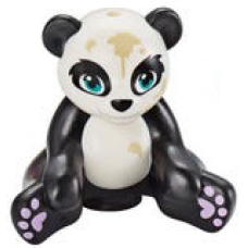 LEGO panda maci medve sárfoltokkal (Friends), fekete-fehér (67397)
