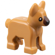 Eredeti, új LEGO kutya kölyök németjuhász (rendőrkutya), középsötét testszínű (101352) - karakteres állat figura a gyűjteményedbe
