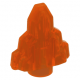 LEGO ásvány/holdkő 1×2, átlátszó neon narancssárga (10178)