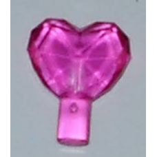 LEGO ásvány szív alakú, átlátszó sötétrózsaszín (15745)  --- Debrecenben raktáron!